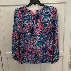 Lilly Pulitzer tie front tunic/beach cover-up. Women Size XL